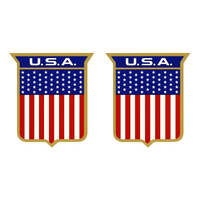 1972 Maverick Or Pinto Sprint USA Body Shield Decal Set (Small USA Shield)