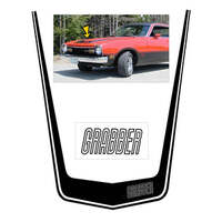 1973-75 Maverick Grabber Hood Decal - Black