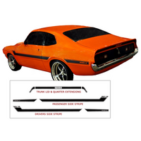 1978 Ford Maverick GT302 Brazilian Side & Trunk Stripe Kit - Gloss Black