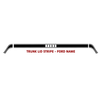 1978 Ford Maverick GT Brazilian Trunk Lid Stripe Kit - Gloss Black