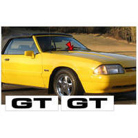 1987-93 Mustang GT Hood Cowl Style 1 Decal Set (Designation Only)