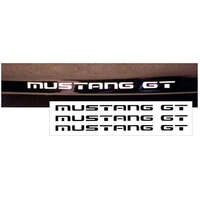 1987-93 Mustang GT 3pc Embossed Decal - Black Reflective