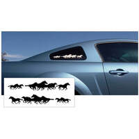 Mustang Herd Ponies Decal Set (25 x 156 Long) Black