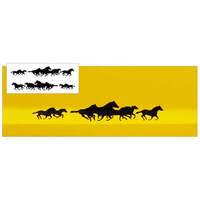 Mustang Herd Ponies Decal Set (3 x 187 Long) Black