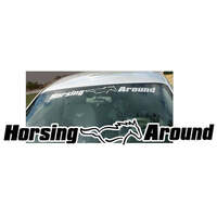 Horsing Around Windshield Decal - Blue