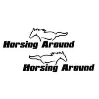 Horsing Around Decal Set (4 x 135) Black