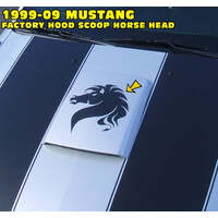 1999-09 Factory Hood Scoop Horse Head Decal (13 Tall x 11 Long) Black