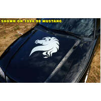 Mustang Horse Head Hood Decal (27 Tall x 225 Long) Black