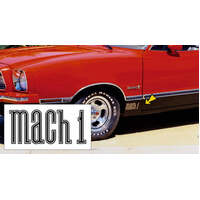 1974-76 Mach 1 Fender Decal (3 x 675) Argent Silver Metallic