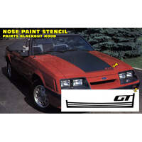 1985-86 Mustang GT Hood Nose Paint Mask Stencil Kit