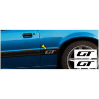 1985-86 Mustang Quarter Panel Embossed Decal Set - Custom Reflective White