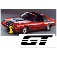 1983-84 Mustang GT Hood Decal - Silver Metallic