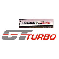 1984 Mustang GT Turbo Fender Decal - Silver Metallic & Red-Orange