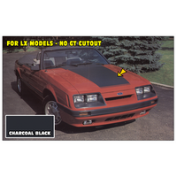 1985-86 Mustang LX Hood Black-Out Decal - 3M Charcoal Black