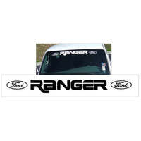 Ranger Windshield Decal w/ Ford Logos On Both Side - Blue