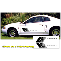 Mustang Cobra Fader Side Stripe Kit - Black