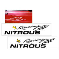 Ford Nitrous Racing Side Body Decal Set (4 x 22) Black