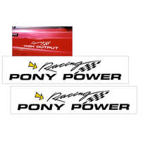 Ford Pony Power Racing Side Body Decal Set (4 x 24) Black