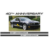 2004 Mustang 40th Anniversary Lower Rocker Side Stripe Kit - Black