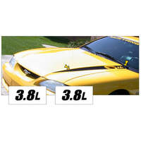 1994-98 Mustang Hood Cowl Stripe Set w/ '38L' Designation (Style 3) Black