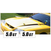 1994-98 Mustang Hood Cowl Stripe Set w/ '50 GT' Designation (Style 3) Gold Metallic