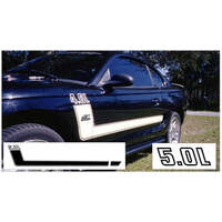 1994-98 Mustang Boss Style Side Stripe Kit w/ '50L' Designation - Silver Metallic