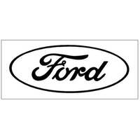 Ford Oval Logo Open Style Decal (4 x 10) Single, Black