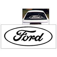 Ford Oval Logo Open Style Decal (12 x 305) Black