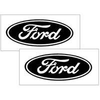 Ford Oval Logo Solid Style (3 x 725) Pair, Black