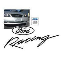 Ford Racing Decal (Outlined Ford Oval) For License Plate Area (Size 47 x 113) Black