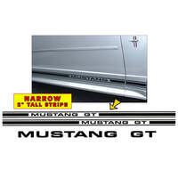 Mustang GT Small Rocker Stripe Kit (2" Tall) Gloss Black