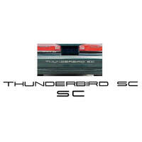 Thunderbird SC Front & Rear Bumper Embossed Decal - Black