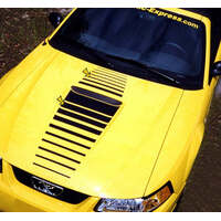 1999-03 Mustang Fade Scoop Hood Decal Kit (Style 1 Hood) Gold Metallic