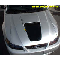 1999-04 Mustang GT Square Nose Hood Decal (Style 2 Hood) Black