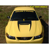 1999-03 Mustang Claw Hood Decal / Does Center Behind Scoop Only (Style 1 Hood) Black