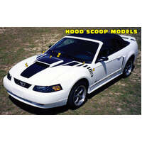 1999-04 Mustang GT Boss Style Claw-Fader Hood Decal Set - Black