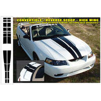 1999-02 Cobra Lemans Convertible Stripe -Black