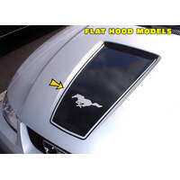 1999-03 Mustang Square Nose Hood Decal w/ Pinstripe w/ Pony Cut Out (Style 1 Hood) Black