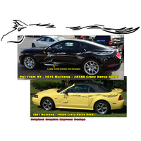 1999 Up Mustang Crazy Horse Decal Set (16 x 105) Gold Metallic