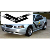 1999-04 Mustang Boss Side Stripe Kit w/ Boss Name Cut Out Of Stripe - Silver Metallic