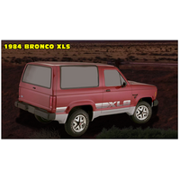 1984 Ford Bronco II XLS 3 Shade Side Stripe Decal Kit - Light, Medium & Dark Red