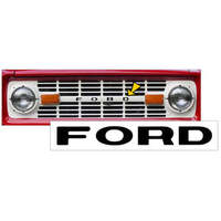 1966-77 Ford Bronco Grill Decal (Approx Size: F = 1X175) Wimbledon White (Antique)