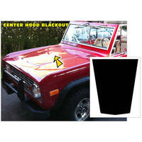 1966-77 Ford Bronco Hood Blackout Decal - Matt Black