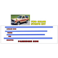 1984-86 Ford Bronco II Upper Body Dual Line Stripe Kit (Two Colours) Black Over Burgundy