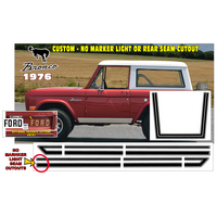 1976 Bronco Explorer Stripe Kit - Wimbeldon White (Antique)