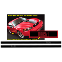 Mustang Lower Rocker Side Stripe Kit w/'Mach 1' Designation (Size: 3 3/8 Tall)