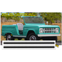 1966 Bronco Rocker Stripe (Triple Stripe) Wimbeldon White (Antique)