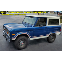 1972-77 Ford Bronco Ranger Stripe Kit (Base Stripe Is Antique White) w/ Gloss Black Accent Colour