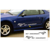 2004 Mustang 40th Anniversary Pony Side Decal Set (Size 6 x 433) Black Reflective