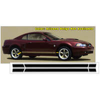 2004 Mustang '40th Anniversary' Side Rocker Stripe Kit - Black